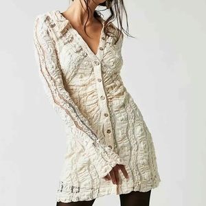 Free People Shayla Lace Mini Dress